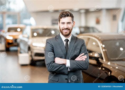 Car Salesman In The Showroom Stock Photo Image Of Manager Vehicle