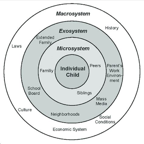 Bronfenbrenner S Ecological Model Displaying The Multiple Contextual