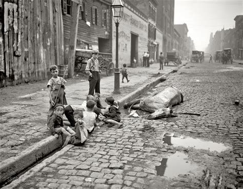 Kids Hanging Out On The Streets Of New York 1800 Colourfast Graphics