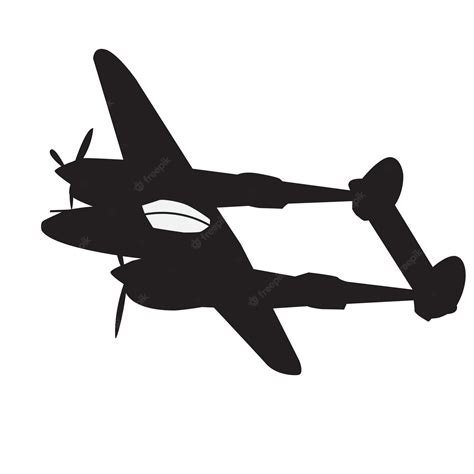 Premium Vector Flying Vintage War Plane Silhouette Vector Design