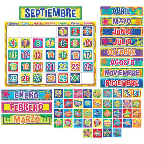 Color My World Spanish Calendar Bulletin Board Sets Eu 847048