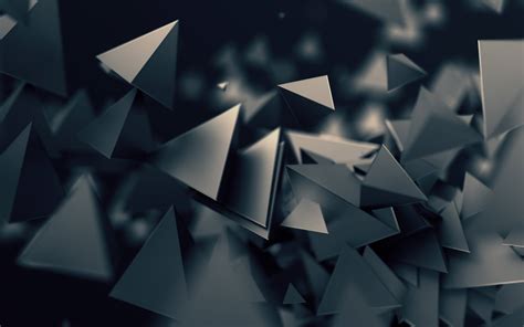 3d Triangles Dark Wallpaper