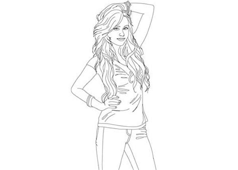 Dibujos De Hannah Montana Bonita Para Colorear Para Colorear Pintar E