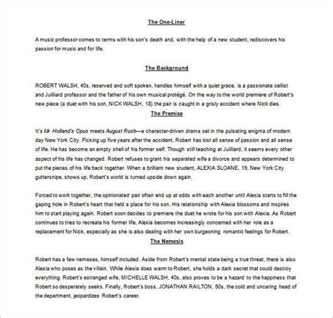 7 Screenplay Outline Templates Doc Excel Pdf Free And Premium