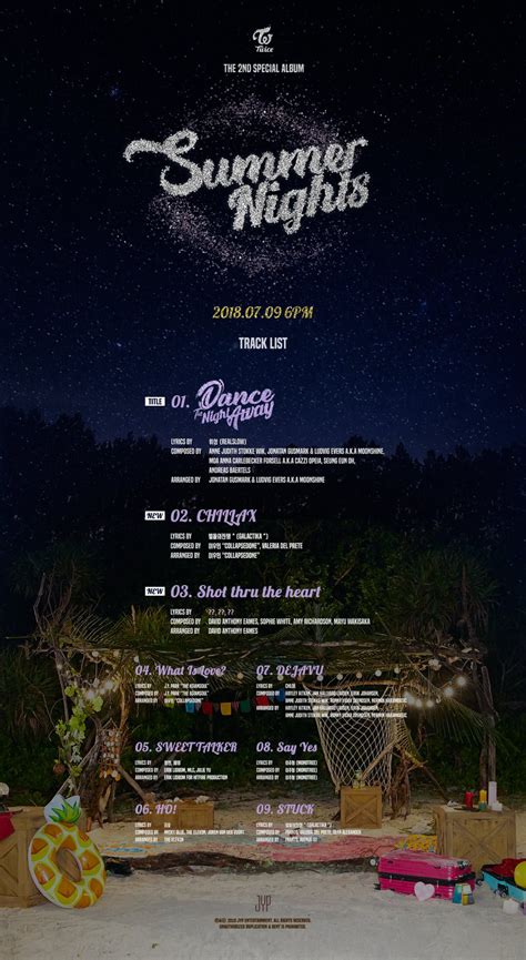 Image Twice Summer Nights Tracklistpng Kpop Wiki Fandom Powered