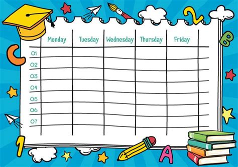 Timetable Chart For Classroom Honmix