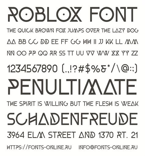 Roblox Font Font