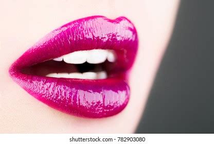 Glossy Lips Beautiful Makeup Sensual Mouth Stock Photo Shutterstock