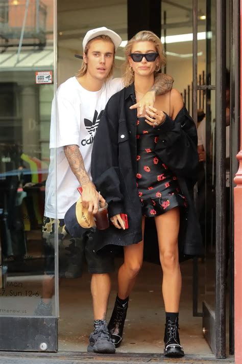 hailey baldwin and justin bieber out in new york 07 27 2018 hawtcelebs