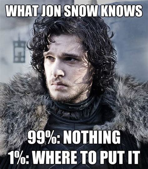 What Jon Snow Knows You Know Nothing Jon Snow Know Your Meme