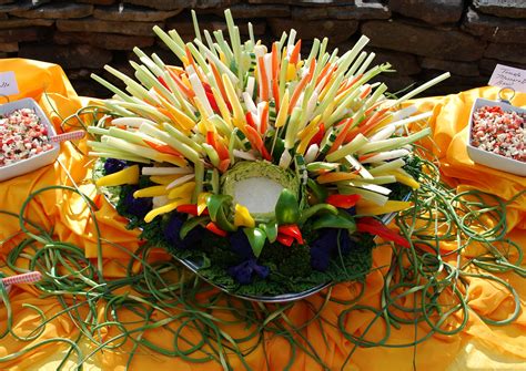 Garden Vegetable Crudite Display With Herbed Blue Cheese Dip