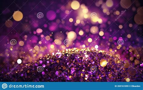 Purple And Deep Gold Glitters Stock Illustration Illustration Of