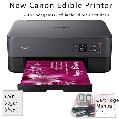 New Edible Canon Pixma Ts3320 Black Wireless All In One Printer Bundle