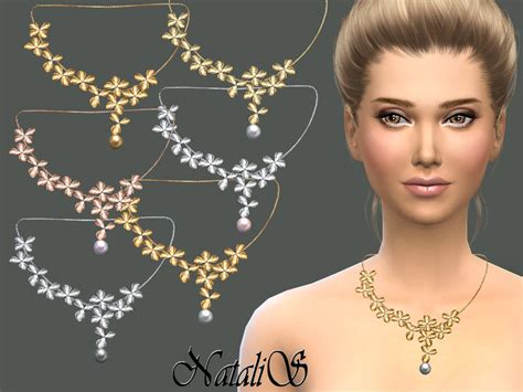 The Sims Resource Natalisorchid Flowers Necklace