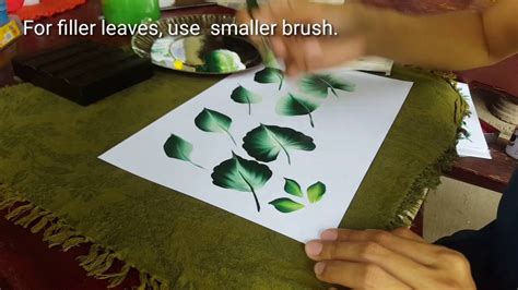 One Stroke Painting For Beginners How To Paint Easy Leaves In Acrylic