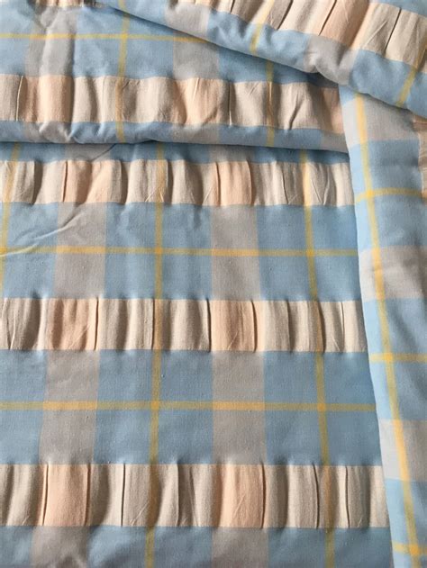 Laura Ashley Discontinued Helston Check Azure Drape Fabric 5 Etsy Uk