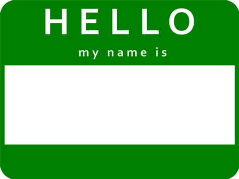 Download Name Tag Hello My Name Is Tag Transparent Full Size Png