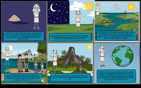 The Story Of Creation Storyboard By A2555a72