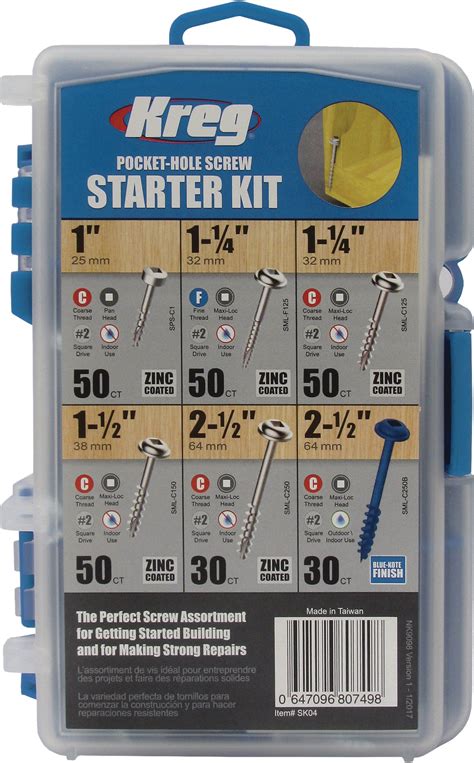 Buy Kreg Pocket Hole Screw Starter Kit
