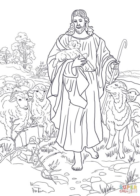 Jesus The Good Shepherd Coloring Pages At Free