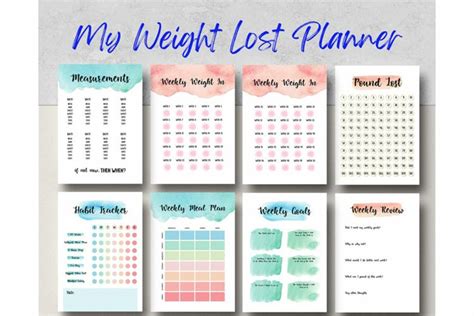 Printable Pounds Weight Loss Journal
