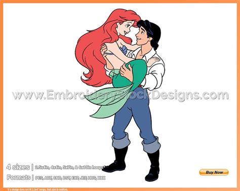 Eric Carrying Ariel In His Arms The Little Mermaid Disney Movie