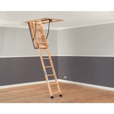 Stira Wooden Loft Ladder With Hatch Ladders And Access