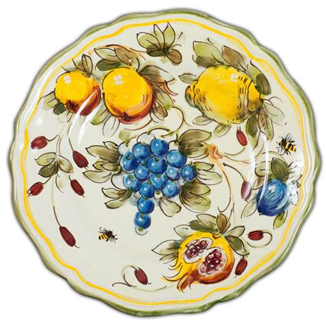 Toscana Bees Dinner Plate Full Design Italian Pottery Outlet