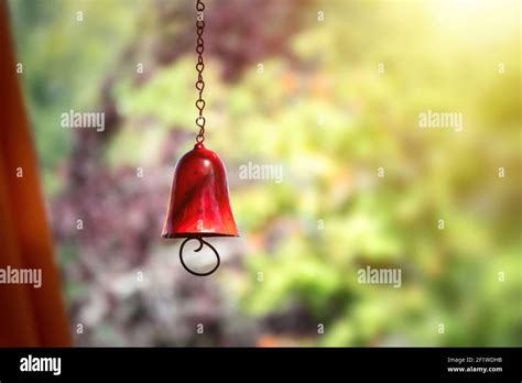 Red Color Bell In The Garden With Bokeh Background Stock Photo Alamy
