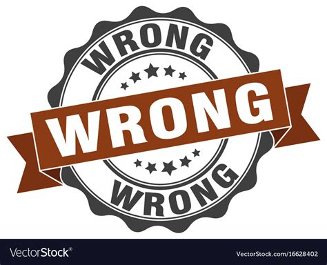 Wrong Stamp Sign Seal Royalty Free Vector Image