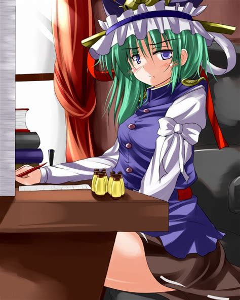 Tsuzuri Tuzuri Shiki Eiki Touhou 1girl Blush Female Focus