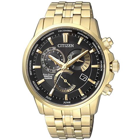 Citizen Mens Eco Drive Calibre 8700 Gold Pvd Watch Watches From