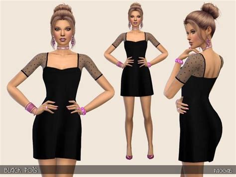Paogaes Blackpois Sims 4 Clothing Dress Female