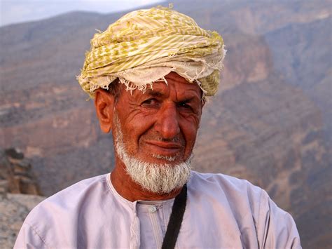Omani Man At The Top Of Jebel Shams Photo