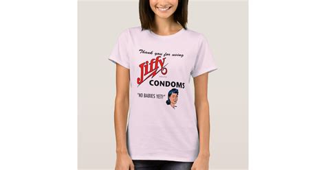 jiffy brand condom gear t shirt zazzle