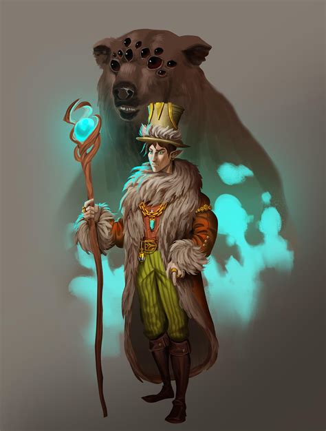 Oc Art Darude Druid With Bear Commission Work Rdnd