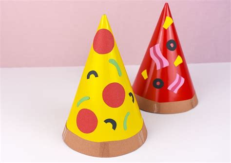 DIY Pizza Slice Party Hat Make Over Diy Pizza Party Hats Hat Making