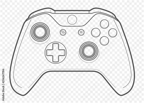 Vector Outline For Playing Video Games Console Controller Illustration