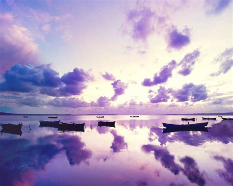 Purple Sunset In Ocean Wallpapers Hd Wallpapers Id 12799