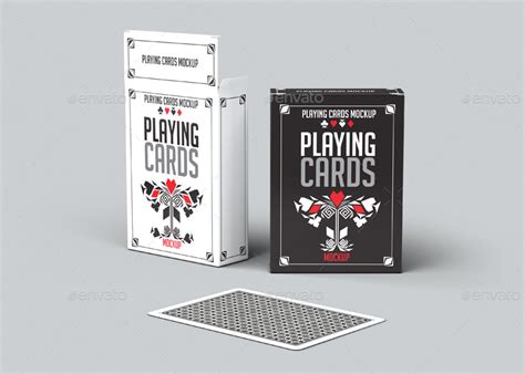 A beautiful box mockup, featuring a woman opening her present. Playing Cards Mock-Up by L5Design | GraphicRiver