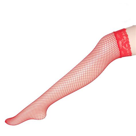 Womens Sexy Lingerie Fishnet Lace Mesh High Thigh Stockings Pantyhose