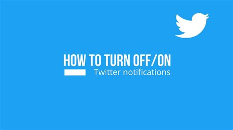 How To Turn On Or Off Twitter Notifications Youtube