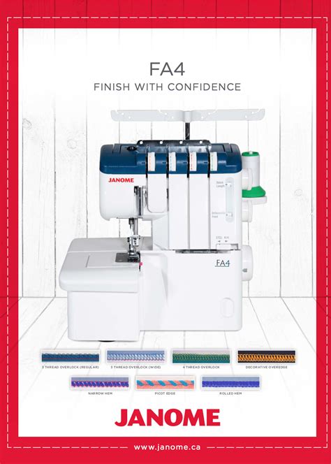 Janome Fa4 Free Arm Serger Maneuvers Easily On Cuffs And Collars