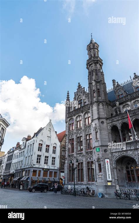 Bruges Belgium August 31 2017 Facade Of The Historium Brugge A