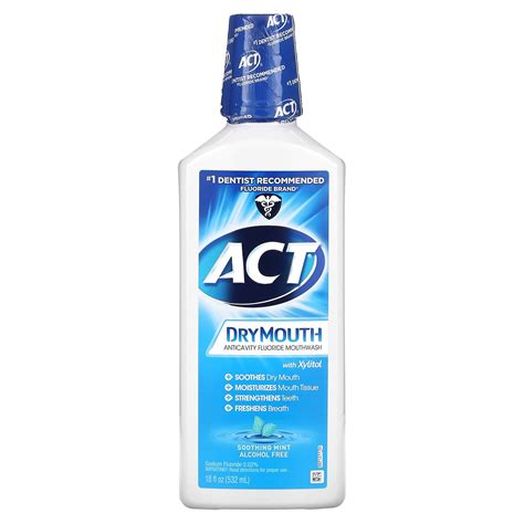 Act Dry Mouth Anticavity Fluoride Mouthwash With Xylitol Alcohol Free