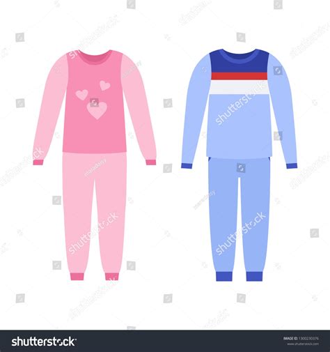 Pajama For Girl Boy Vector Baby Nightwear Sleepwear Isolated On
