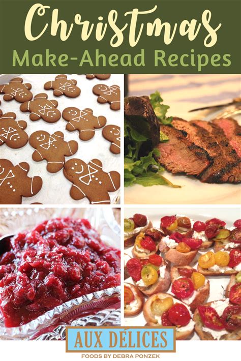 Christmas isn't complete without a christmas pudding, trifle or yule log. Make Ahead Holiday Meals to Save Time in the Kitchen - Debra Ponzek | Christmas dinner sides ...
