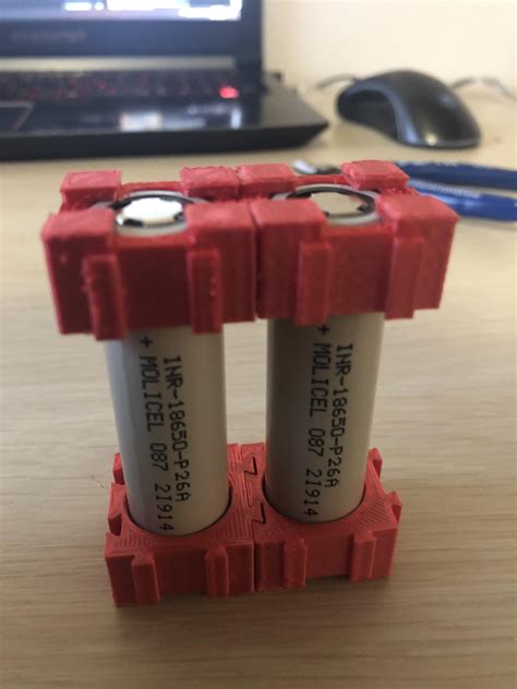 I Designed And Printed Some 18650 Cell Holders That Can Be “stacked” To