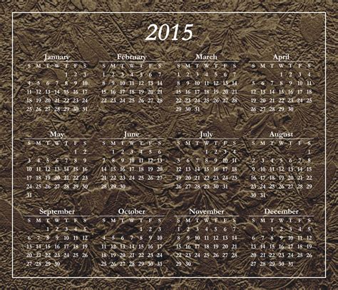 Stylized 2015 Calendar Free Stock Photo Public Domain Pictures