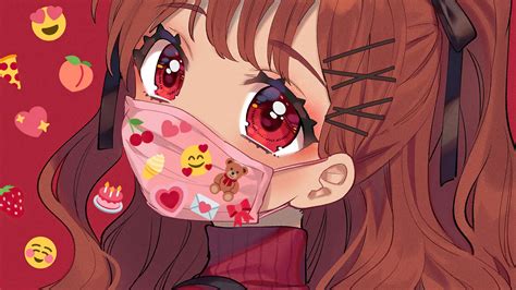Cute Aesthetic Anime Pfp Girl Mask Wallpaper Imagesee